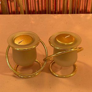 Small Gold Candle Holder